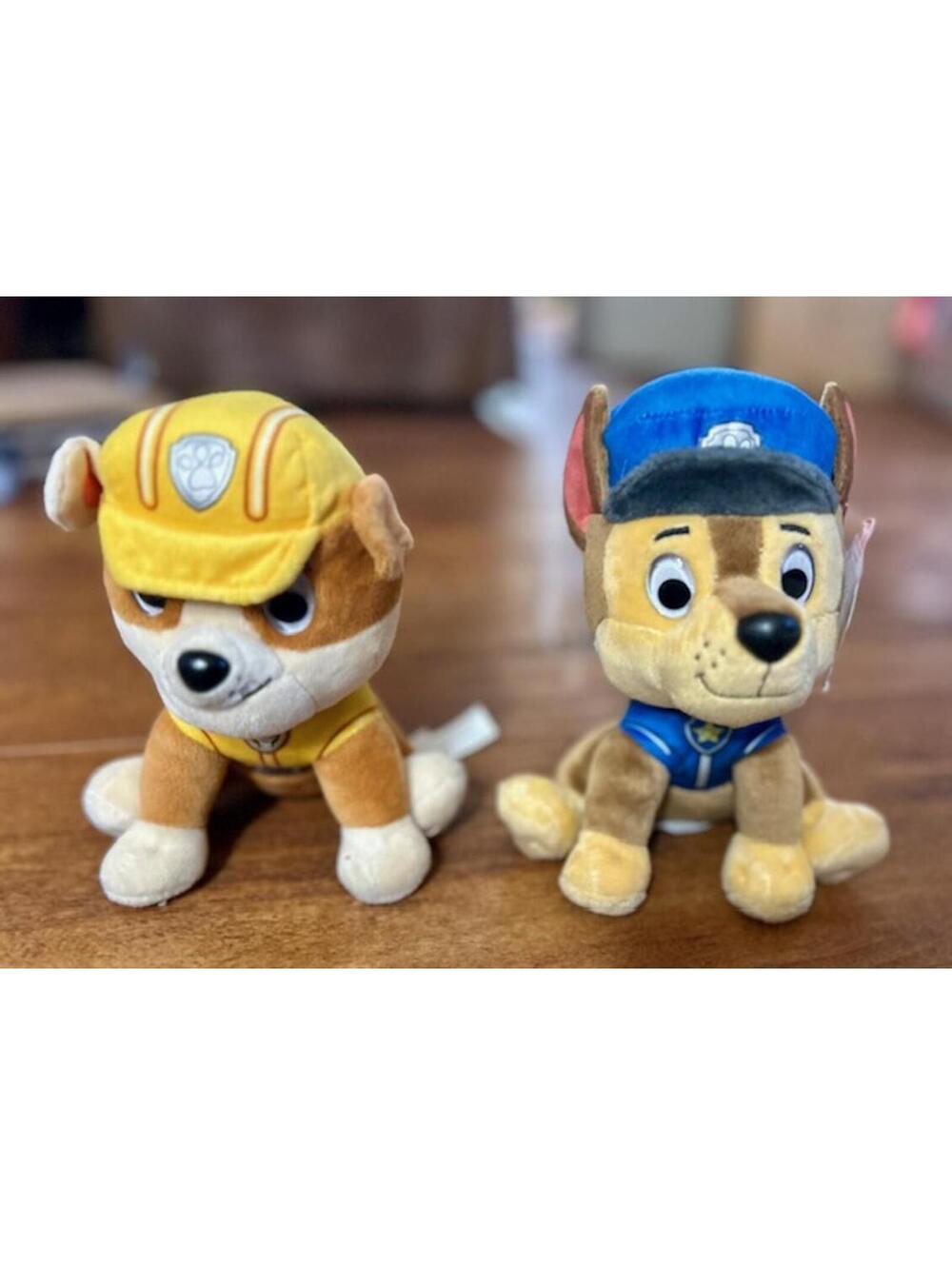 Paw Patrol Plush Toys Set of 2 - Rubble and Chase Characters